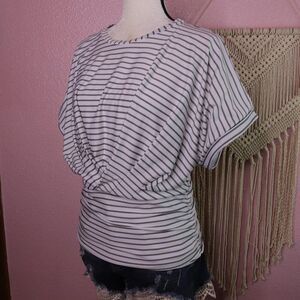 Vince Camuto | Striped Short‎ Sleeve Top Medium